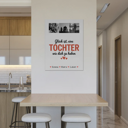 Fotoboard Poster Magnetisch Geschenk Fotocollage Tochter Glück Ist eine Tochter Wie Dich Zu Haben