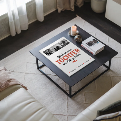 Fotoboard Poster Magnetisch Geschenk Fotocollage Tochter Glück Ist eine Tochter Wie Dich Zu Haben