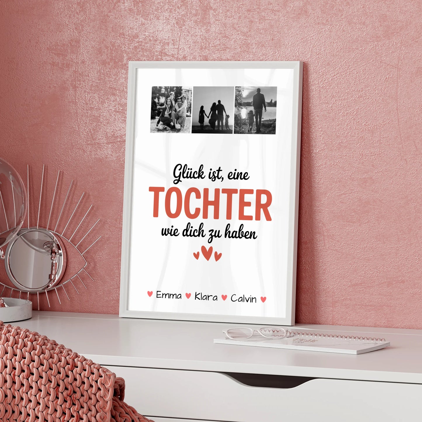 Karten Poster Personalisiert Geschenk Fotocollage Tochter Glück Ist eine Tochter Wie Dich Zu Haben