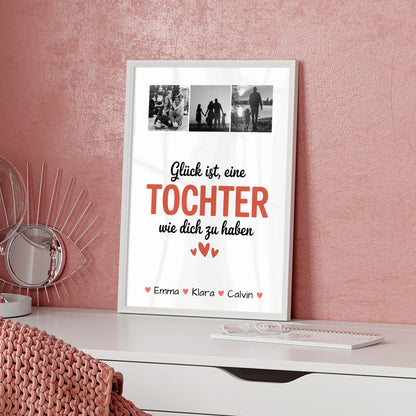 Karten Poster Personalisiert Geschenk Fotocollage Tochter Glück Ist eine Tochter Wie Dich Zu Haben