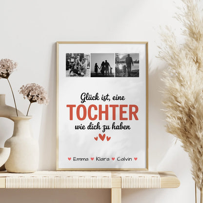Karten Poster Personalisiert Geschenk Fotocollage Tochter Glück Ist eine Tochter Wie Dich Zu Haben