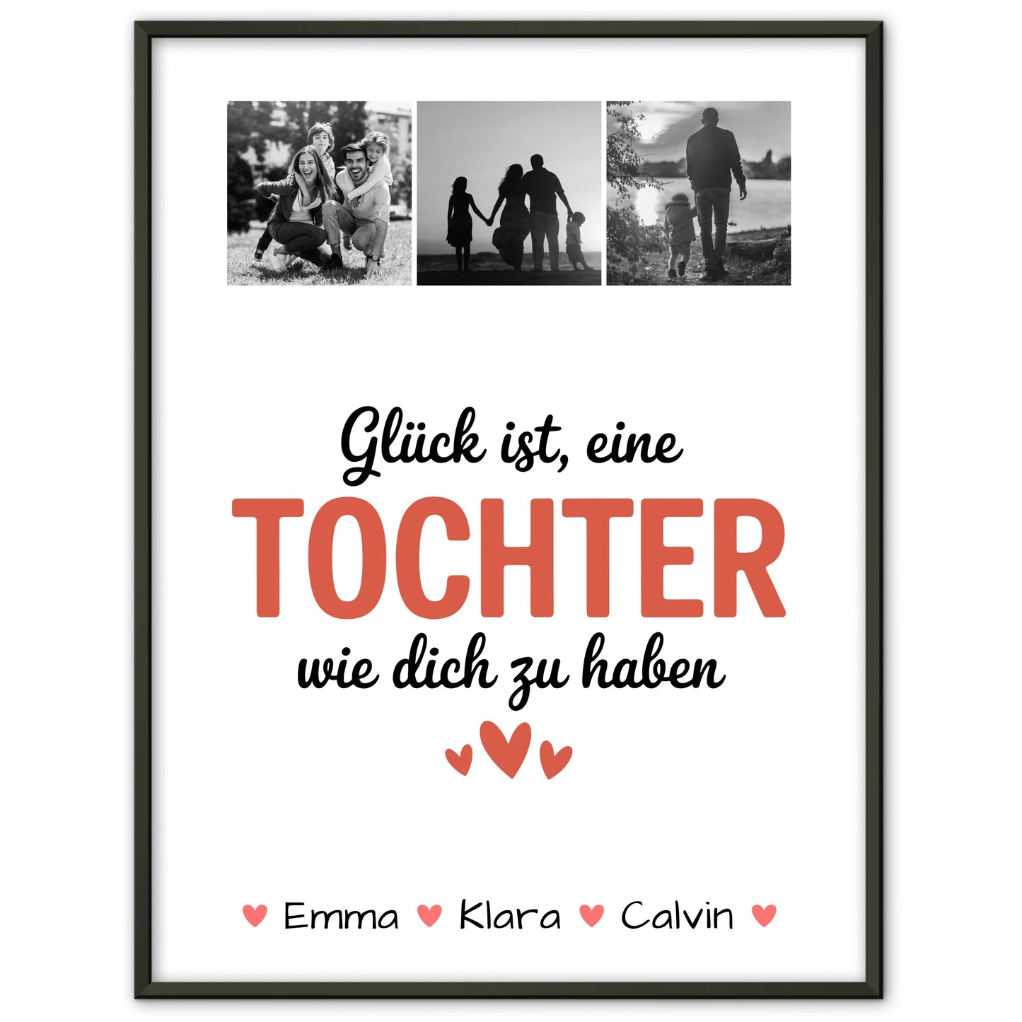 Karten Poster Personalisiert Geschenk Fotocollage Tochter Glück Ist eine Tochter Wie Dich Zu Haben