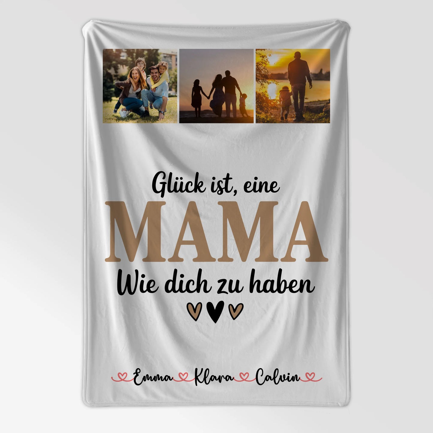 Personalisierte Kuscheldecke Mama mit Fotocollage Glück Ist eine Mama Wie Dich Zu Haben 7