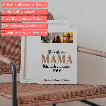 Personalisierte Leinwand Muttertag Fotocollage Mama Glück Ist eine Mama Wie Dich Zu Haben 5