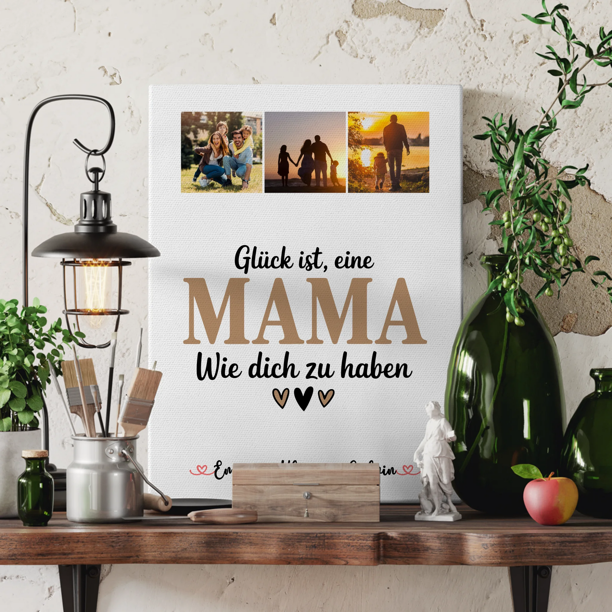 Personalisierte Leinwand Muttertag Fotocollage Mama Glück Ist eine Mama Wie Dich Zu Haben 3