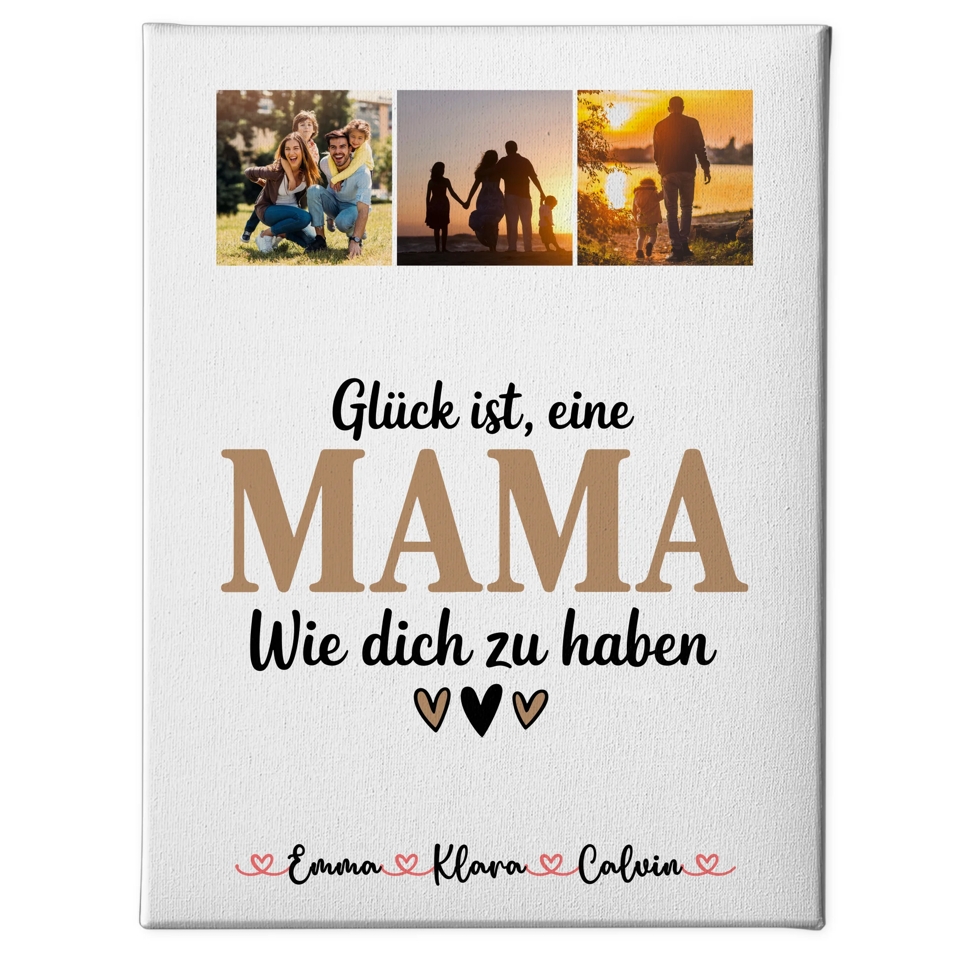 Personalisierte Leinwand Muttertag Fotocollage Mama Glück Ist eine Mama Wie Dich Zu Haben 1