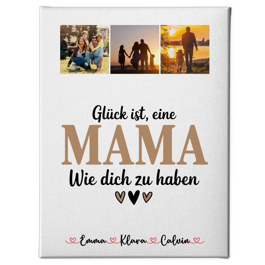 Personalisierte Leinwand Muttertag Fotocollage Mama Glück Ist eine Mama Wie Dich Zu Haben 1