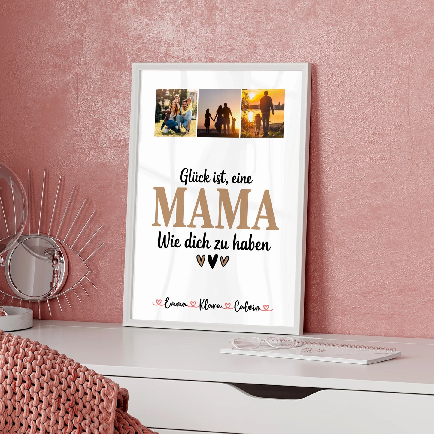 Personalisierter Mutter Tochter Poster Fotocollage Mama Glück Ist eine Mama Wie Dich Zu Haben