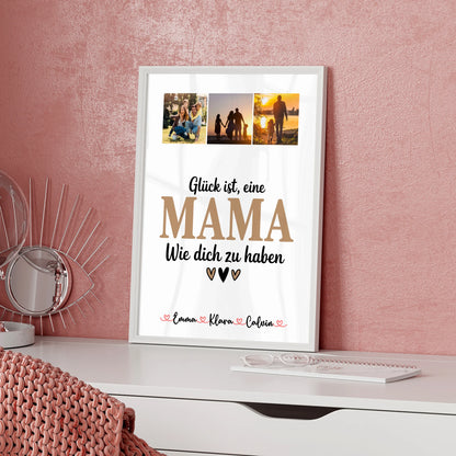 Personalisierter Mutter Tochter Poster Fotocollage Mama Glück Ist eine Mama Wie Dich Zu Haben