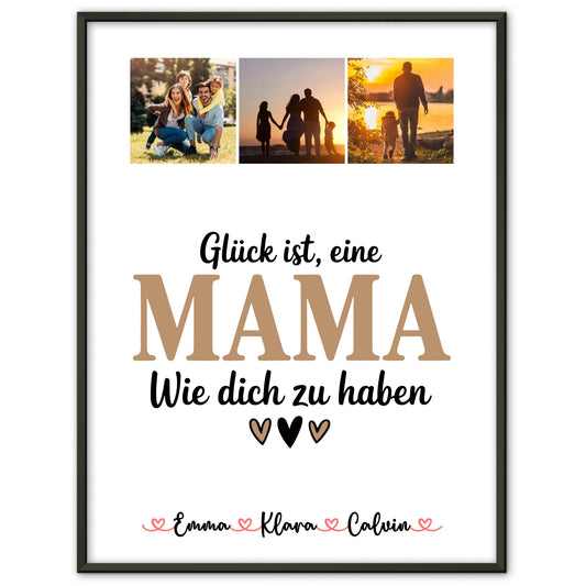 Personalisierter Mutter Tochter Poster Fotocollage Mama Glück Ist eine Mama Wie Dich Zu Haben