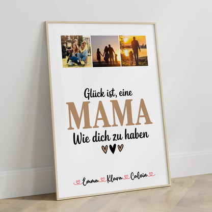 Personalisierter Mutter Tochter Poster Fotocollage Mama Glück Ist eine Mama Wie Dich Zu Haben