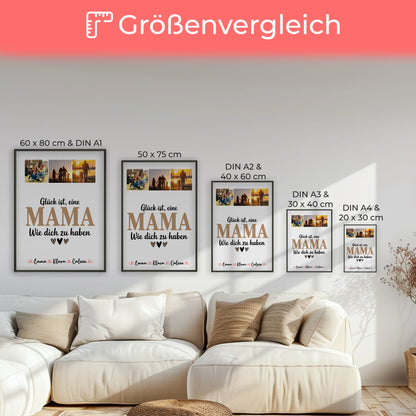 Personalisierter Mutter Tochter Poster Fotocollage Mama Glück Ist eine Mama Wie Dich Zu Haben