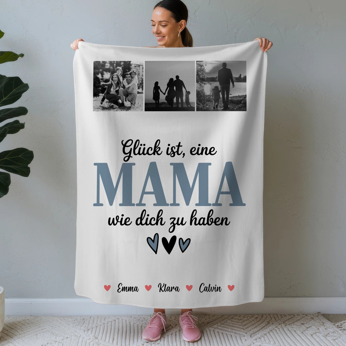 Kuscheldecke Mama Fotocollage für Mama Glück Ist eine Mama Wie Dich Zu Haben 1