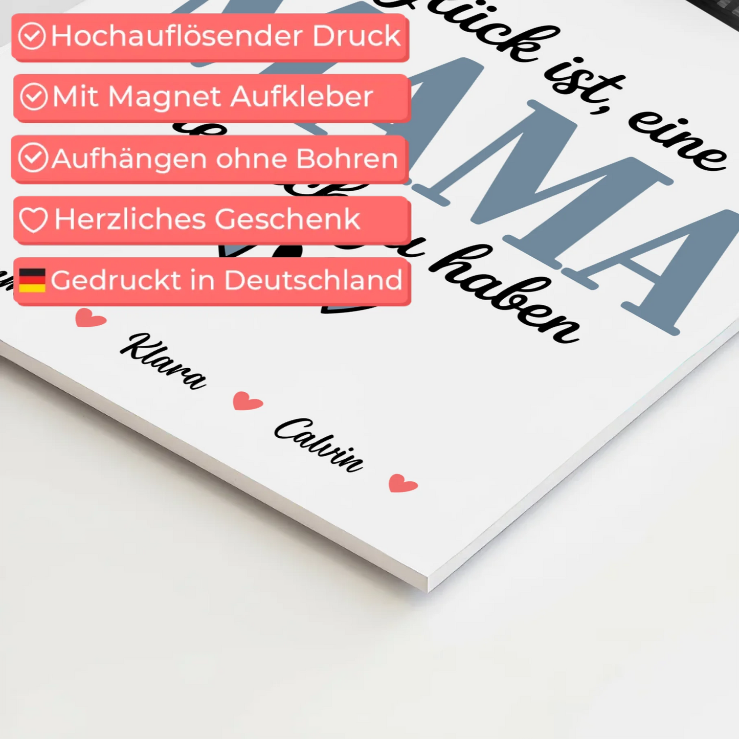 Mama Plakat Fotoboard Fotocollage für Mama Glück Ist eine Mama Wie Dich Zu Haben 4