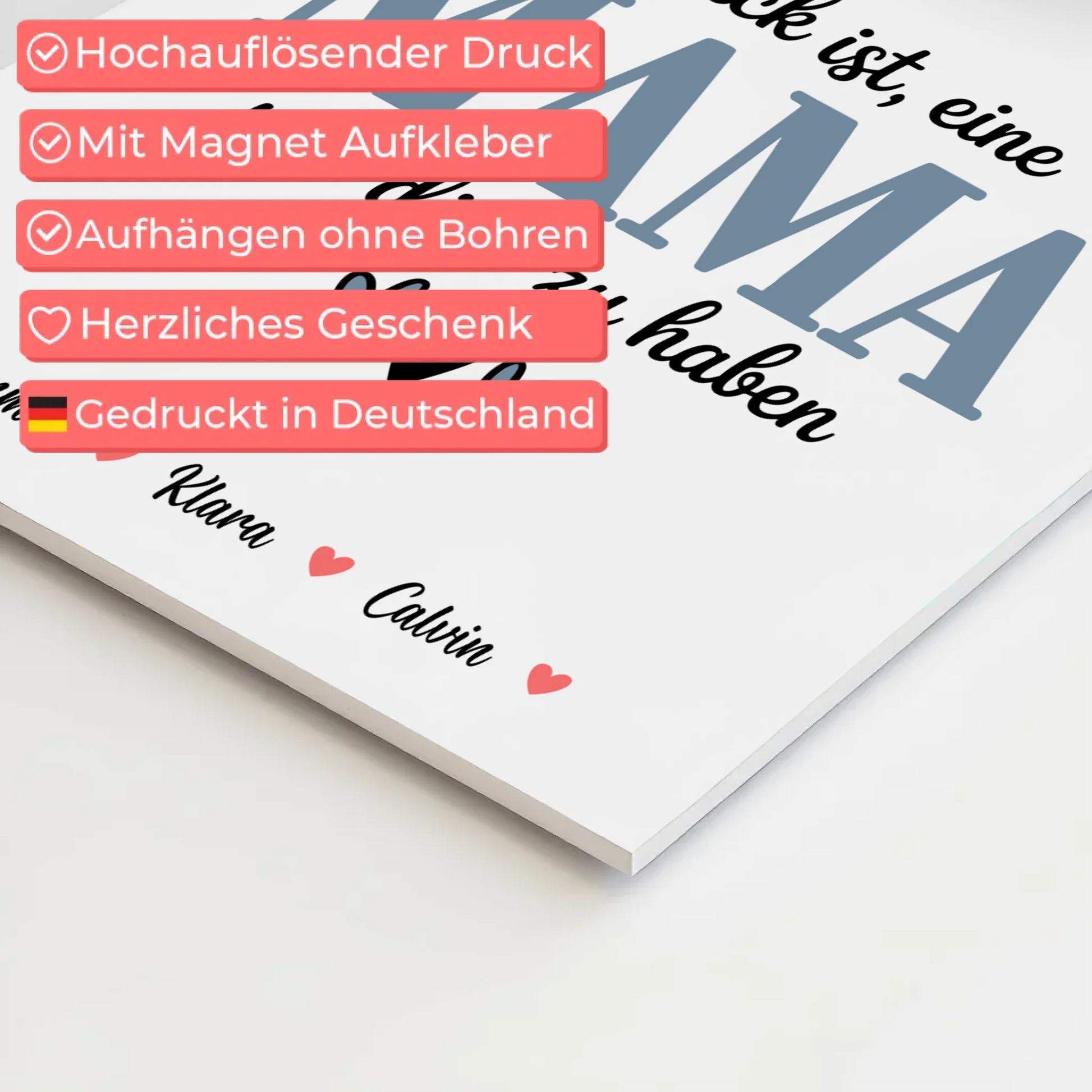 Mama Plakat Fotoboard Fotocollage für Mama Glück Ist eine Mama Wie Dich Zu Haben 10