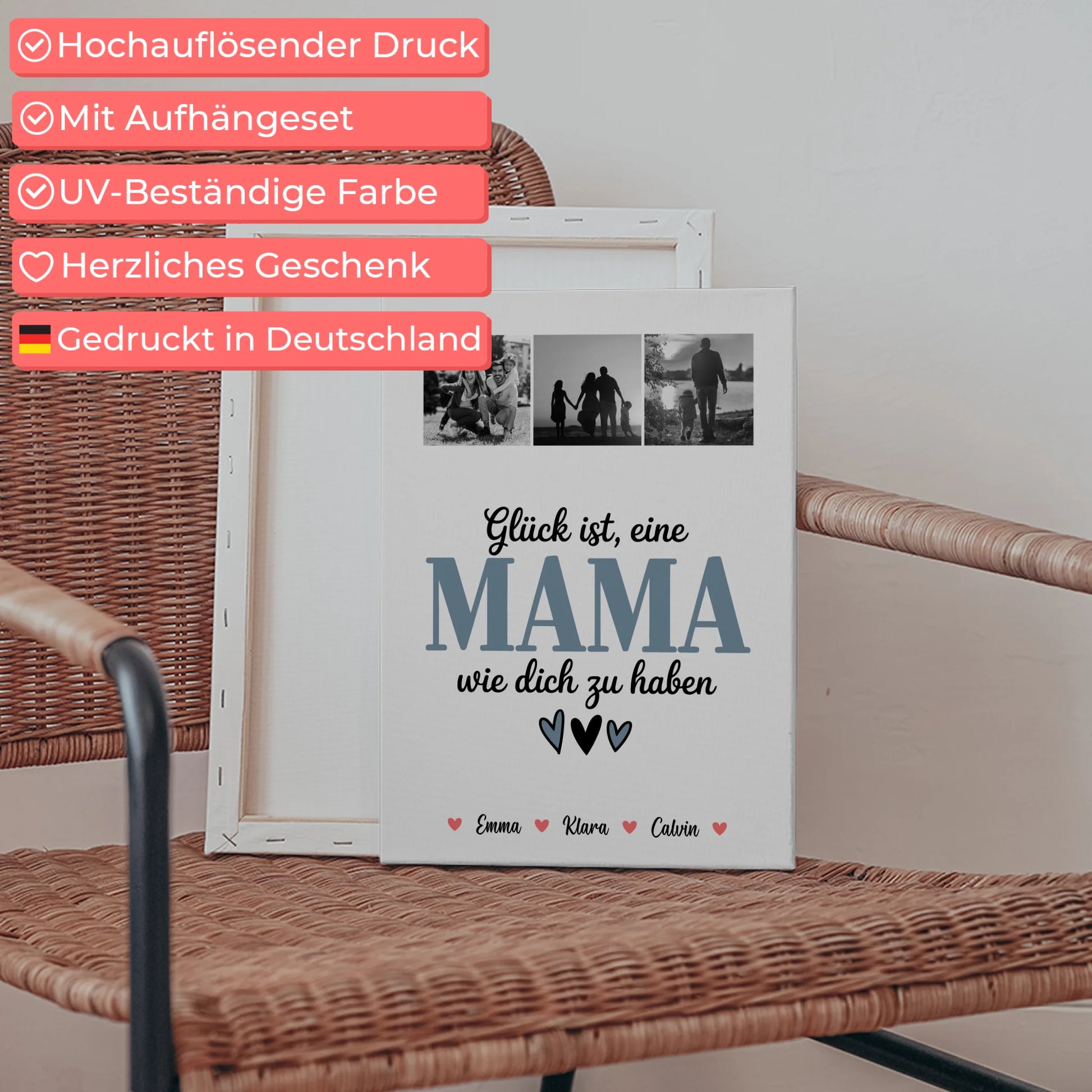 Leinwand Für Mama Fotocollage Für Mama Glück Ist Eine Mama Wie Dich Zu Haben 5