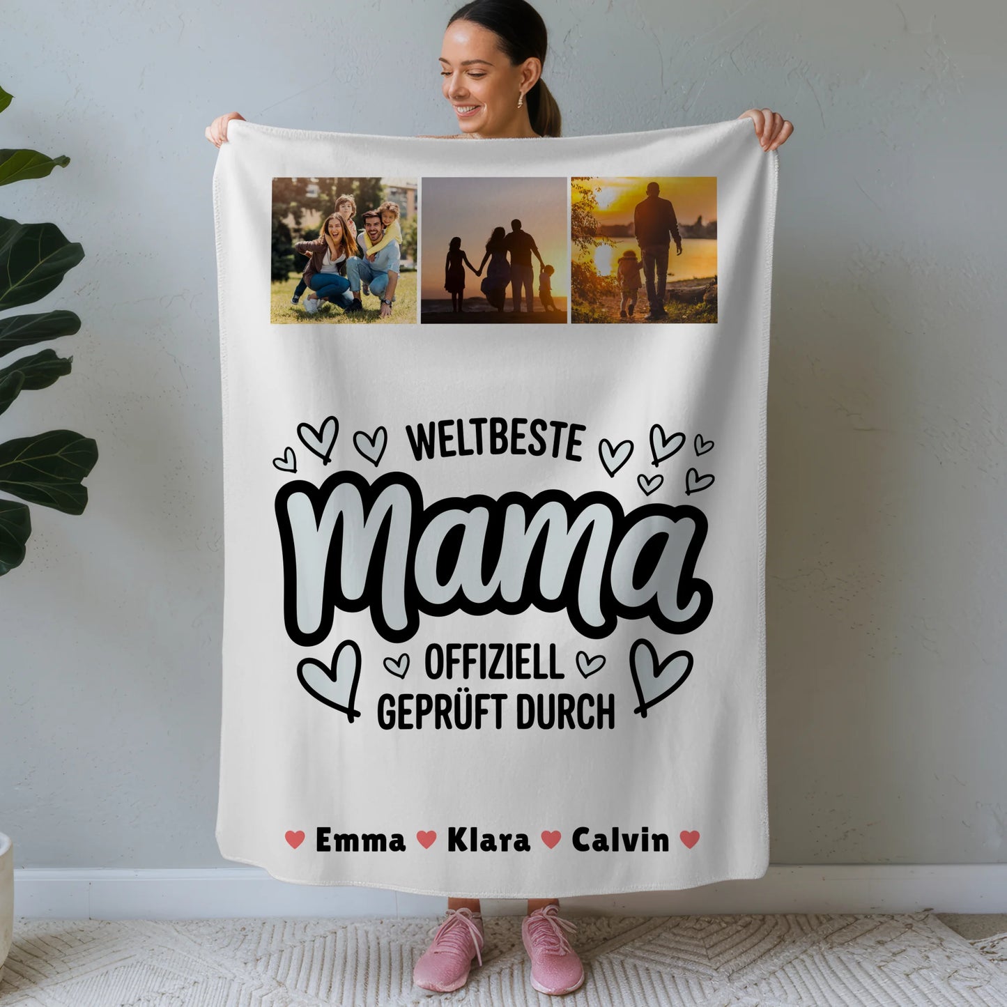 Decke Mit Spruch Für Mama Mama Fotocollage Weltbeste Mama Offiziell Geprüft Durch 1