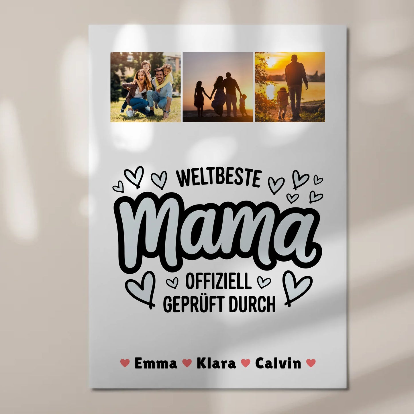 Mama Plakat Mama Fotocollage Weltbeste Mama Offiziell Geprüft Durch Personalisiertes Geschenk 7