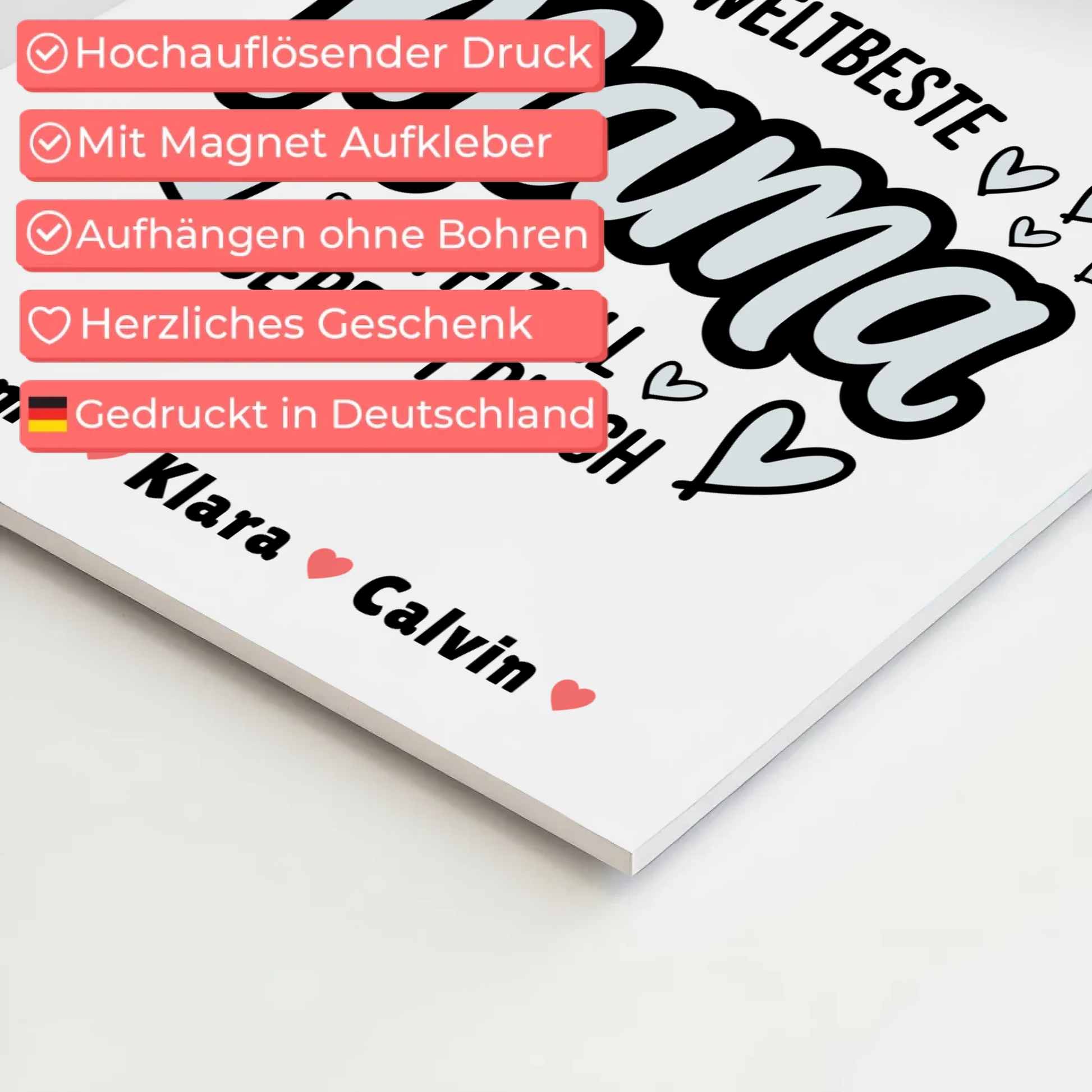 Mama Plakat Mama Fotocollage Weltbeste Mama Offiziell Geprüft Durch Personalisiertes Geschenk 10