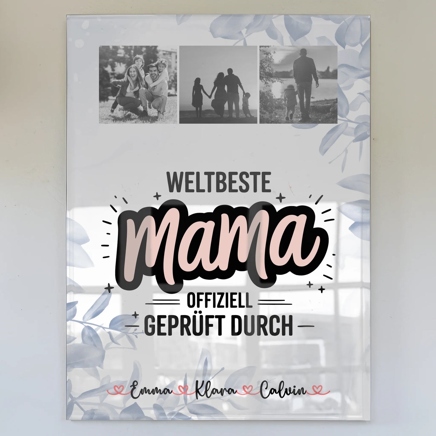 Mama Plakat Geschenk Fotocollage Mama Weltbeste Mama Offiziell Geprüft Durch personalisiert 1