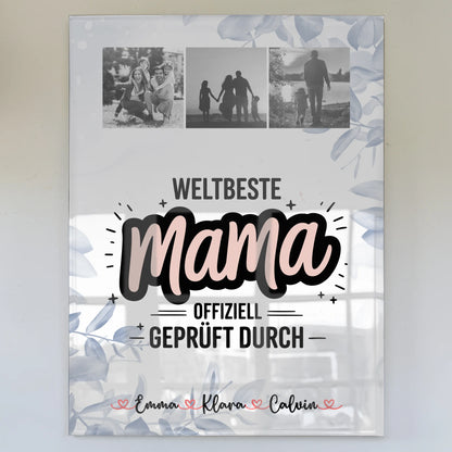 Mama Plakat Geschenk Fotocollage Mama Weltbeste Mama Offiziell Geprüft Durch personalisiert 1