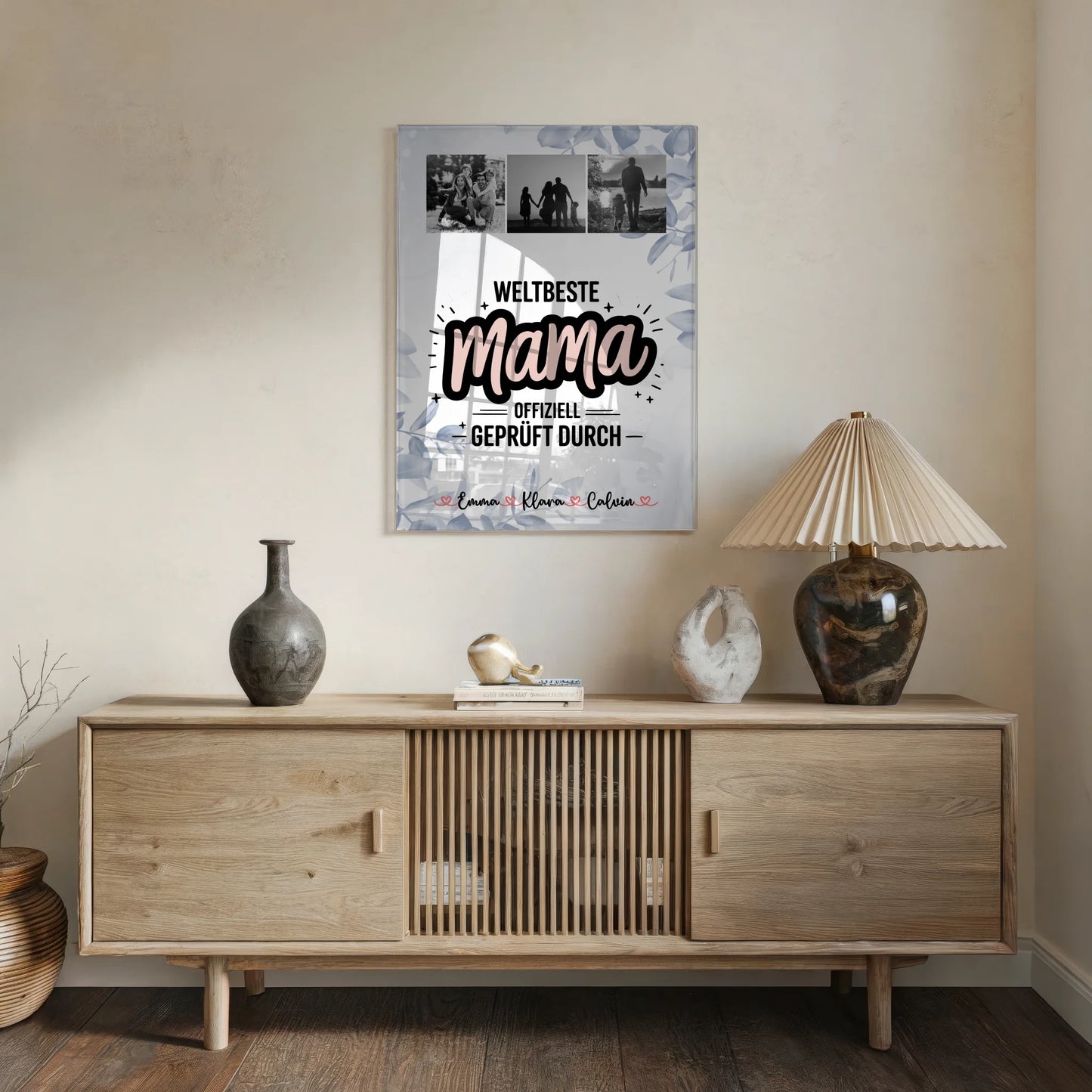 Mama Plakat Geschenk Fotocollage Mama Weltbeste Mama Offiziell Geprüft Durch personalisiert 5