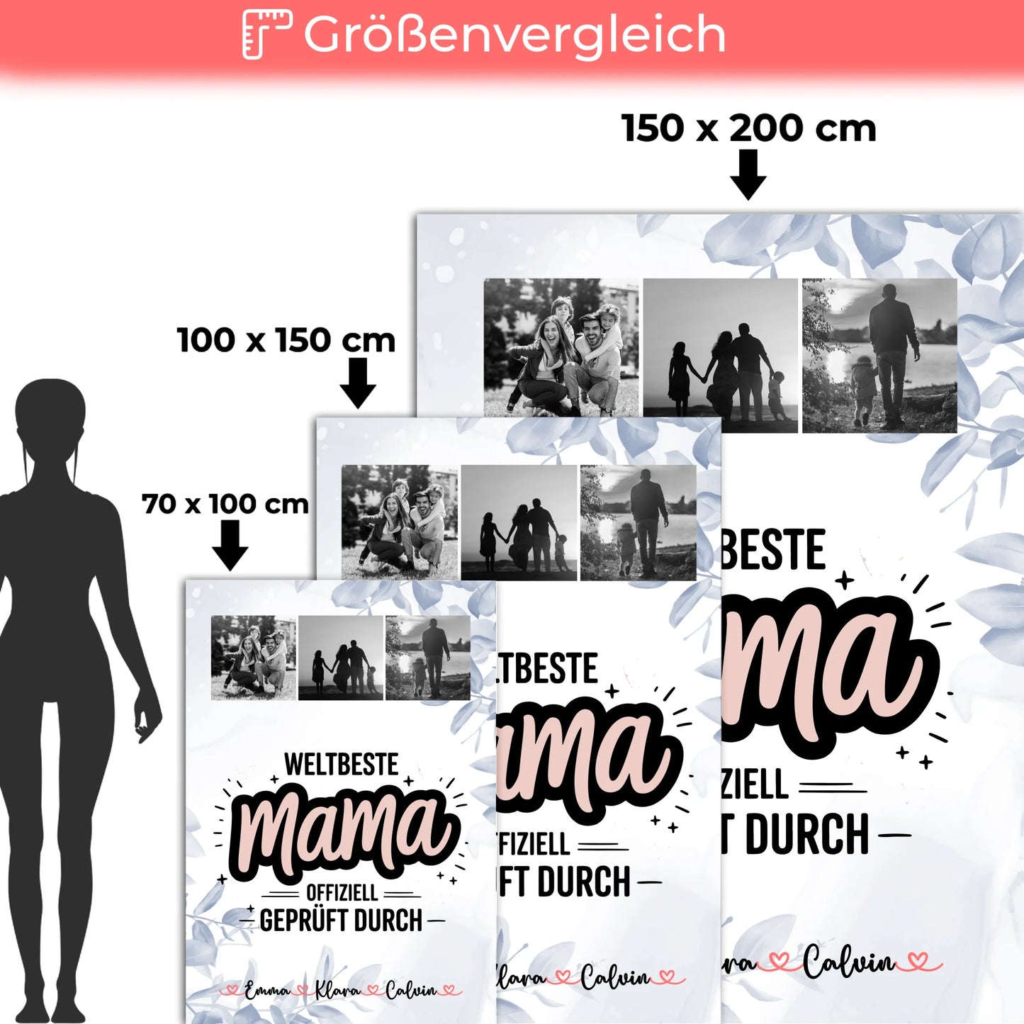 Decke Mit Spruch Für Mama Geschenk Fotocollage Mama Weltbeste Mama Offiziell Geprüft Durch 5
