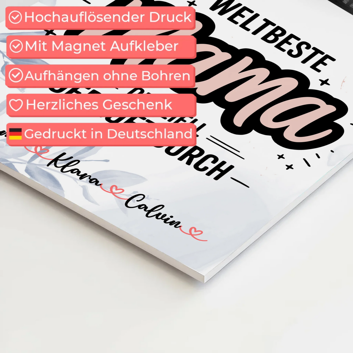 Mama Plakat Fotoboard Geschenk Fotocollage Mama Weltbeste Mama Offiziell Geprüft Durch 4