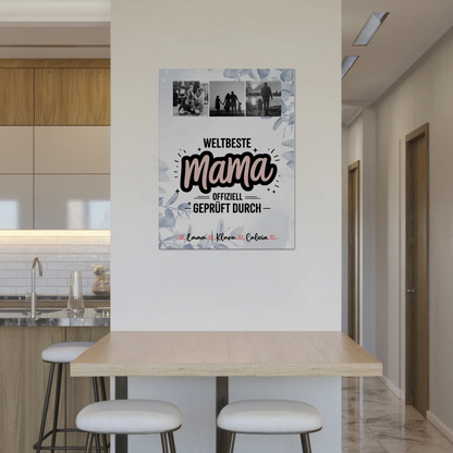 Mama Plakat Fotoboard Geschenk Fotocollage Mama Weltbeste Mama Offiziell Geprüft Durch 8