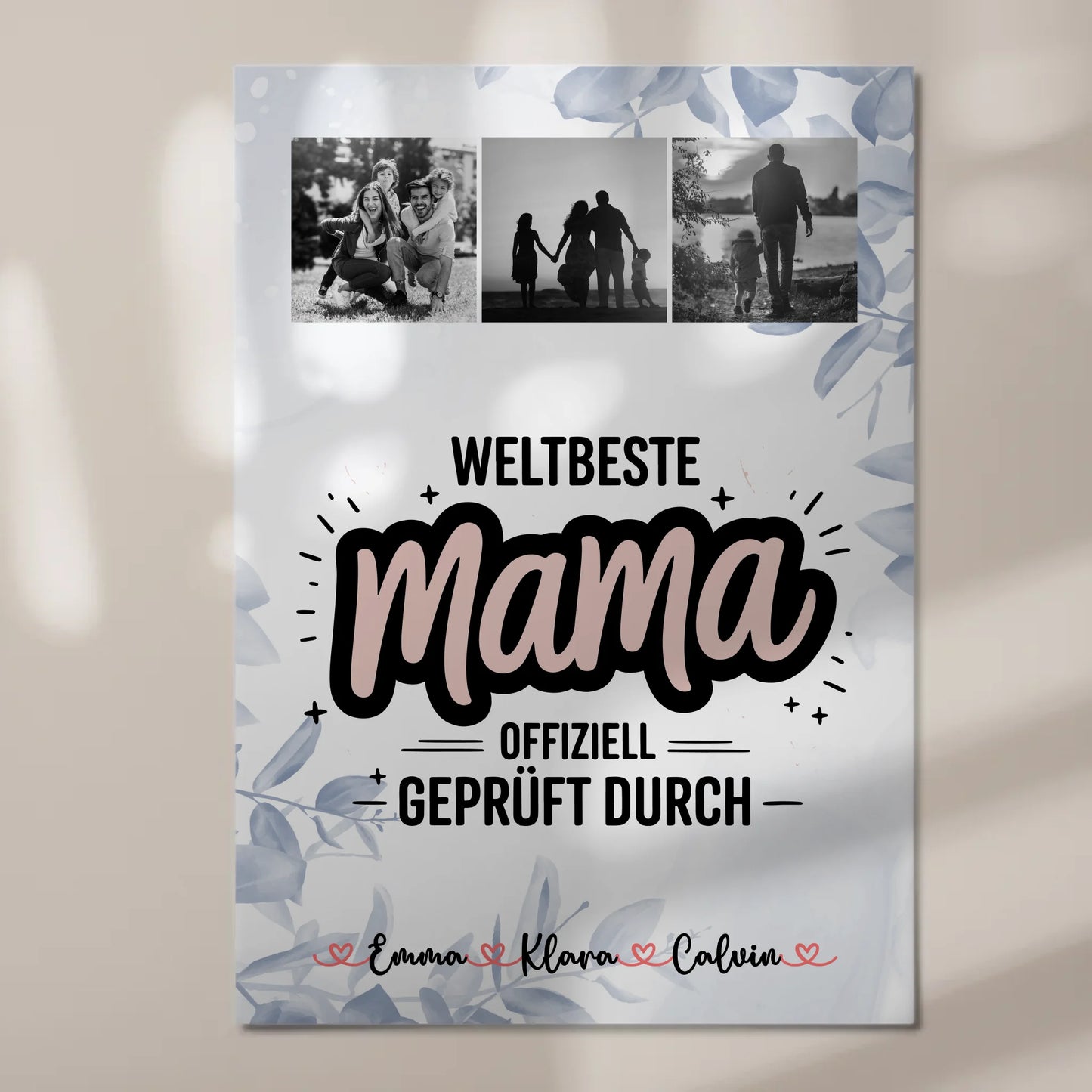 Mama Plakat Fotoboard Geschenk Fotocollage Mama Weltbeste Mama Offiziell Geprüft Durch 7