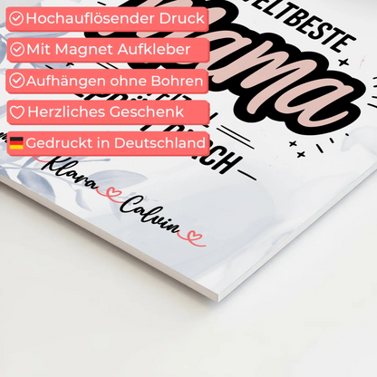 Mama Plakat Fotoboard Geschenk Fotocollage Mama Weltbeste Mama Offiziell Geprüft Durch 10