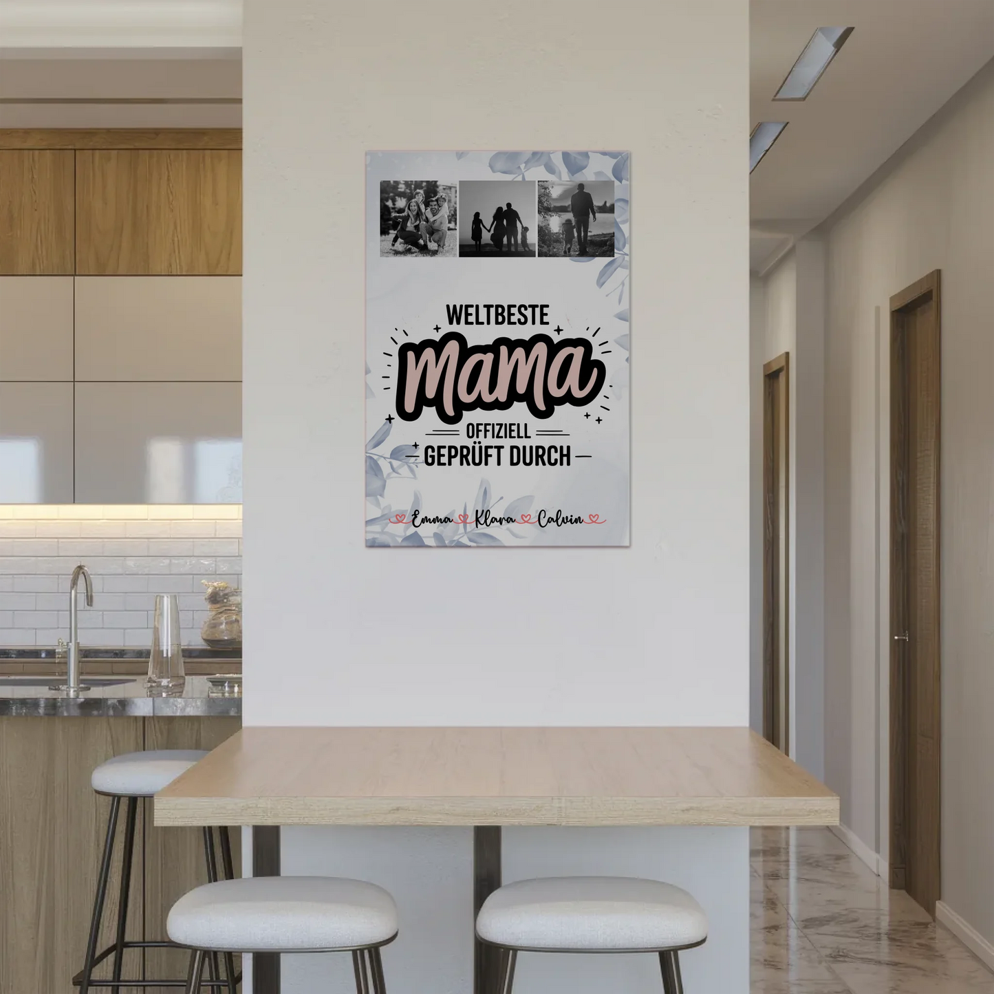 Mama Plakat Fotoboard Geschenk Fotocollage Mama Weltbeste Mama Offiziell Geprüft Durch