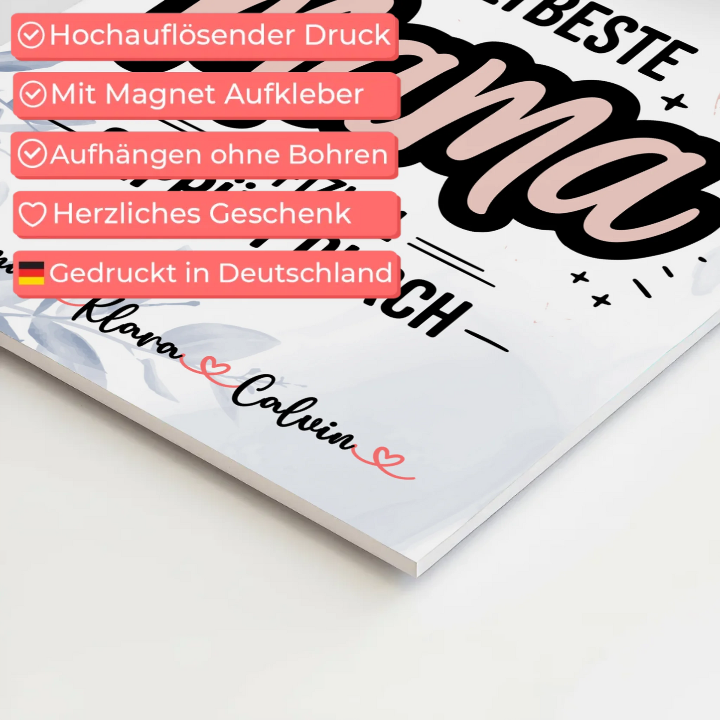 Mama Plakat Fotoboard Geschenk Fotocollage Mama Weltbeste Mama Offiziell Geprüft Durch