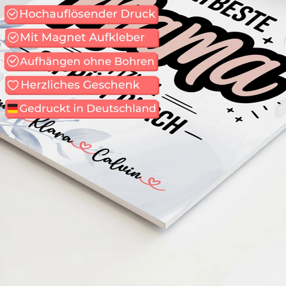 Mama Plakat Fotoboard Geschenk Fotocollage Mama Weltbeste Mama Offiziell Geprüft Durch