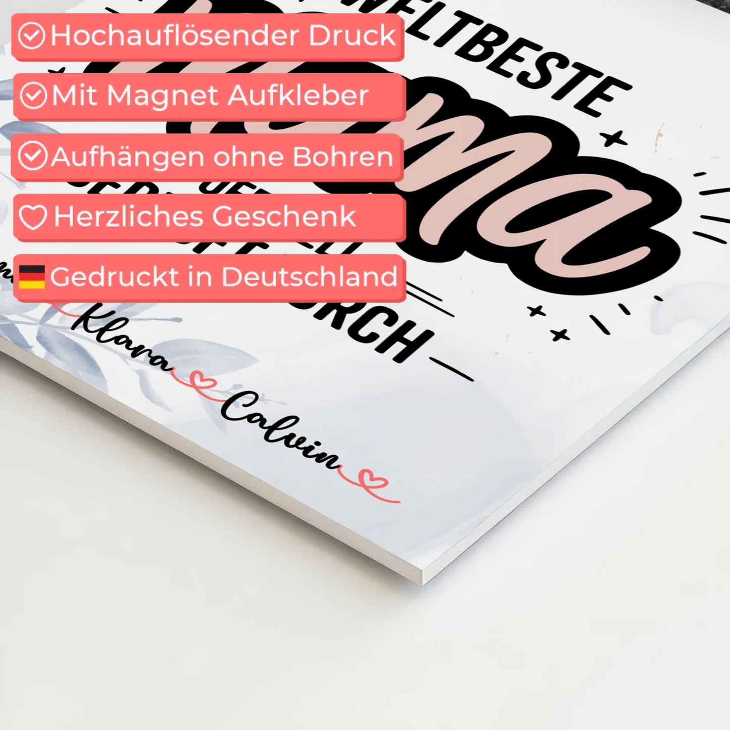 Mama Plakat Fotoboard Geschenk Fotocollage Mama Weltbeste Mama Offiziell Geprüft Durch