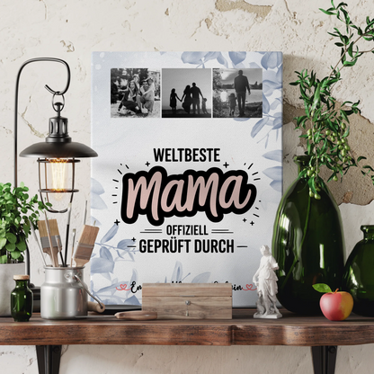 Mama Plakat Geschenk Fotocollage Mama Weltbeste Mama Offiziell Geprüft Durch 3