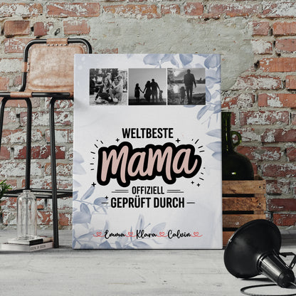 Mama Plakat Geschenk Fotocollage Mama Weltbeste Mama Offiziell Geprüft Durch 4
