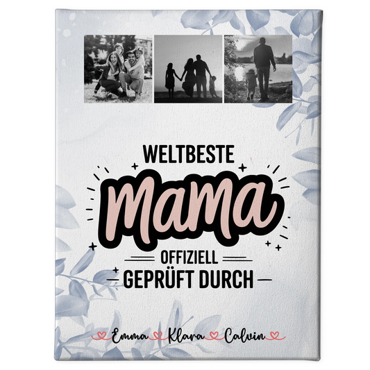 Mama Plakat Geschenk Fotocollage Mama Weltbeste Mama Offiziell Geprüft Durch 1