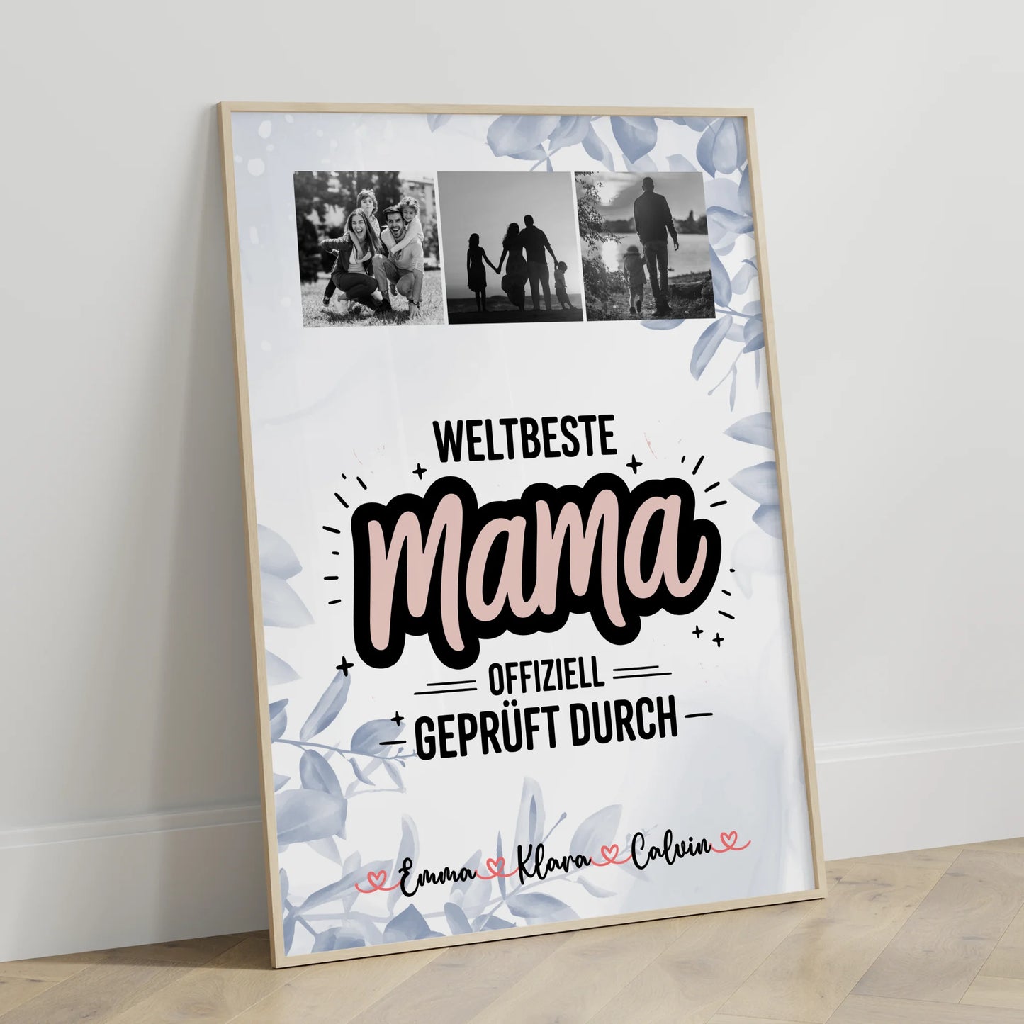 Poster Mama Tochter Geschenk Fotocollage Mama Weltbeste Mama Offiziell Geprüft Durch