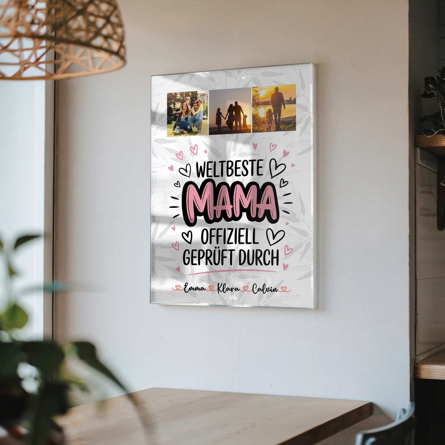 Mama Plakat Acrylglas Bild Fotocollage Mama Weltbeste Mama Offiziell Geprüft Durch 4