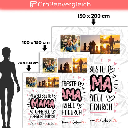 Decke Für Mama Fotocollage Mama Weltbeste Mama Offiziell Geprüft Durch Geschenk 5