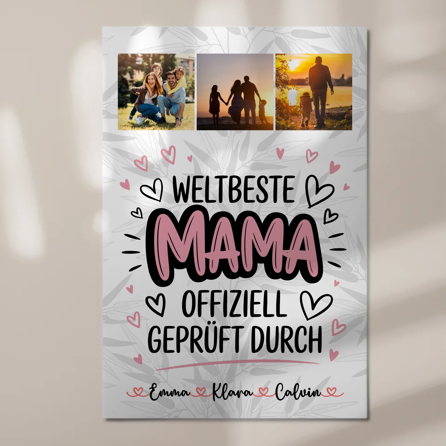 Mama Plakat Fotocollage Mama Weltbeste Mama Offiziell Geprüft Durch Personalisiertes Geschenk 1