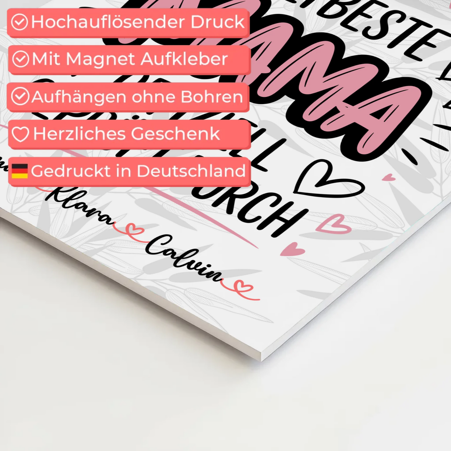 Mama Plakat Fotocollage Mama Weltbeste Mama Offiziell Geprüft Durch Personalisiertes Geschenk
