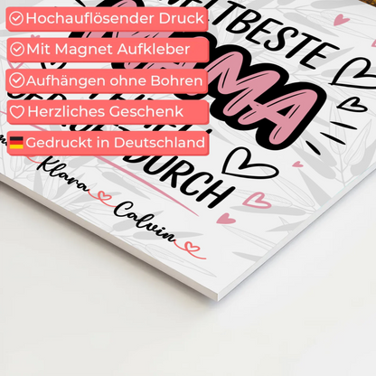 Mama Plakat Fotocollage Mama Weltbeste Mama Offiziell Geprüft Durch Personalisiertes Geschenk