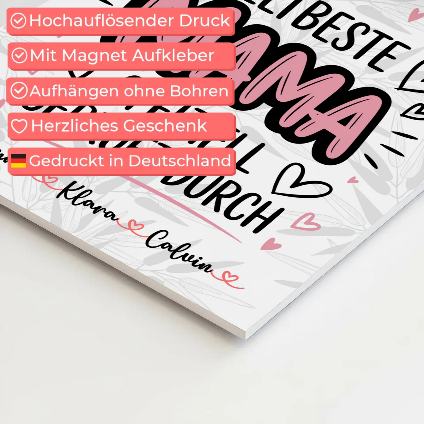Mama Plakat Fotocollage Mama Weltbeste Mama Offiziell Geprüft Durch Personalisiertes Geschenk