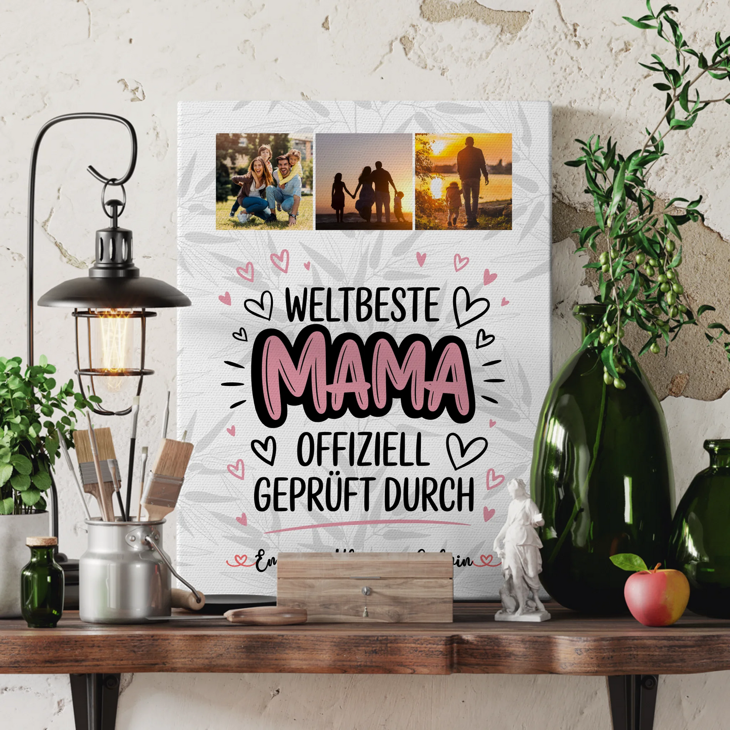 Leinwand Mama Fotocollage Mama Weltbeste Mama Offiziell Geprüft Durch Geschenk 3