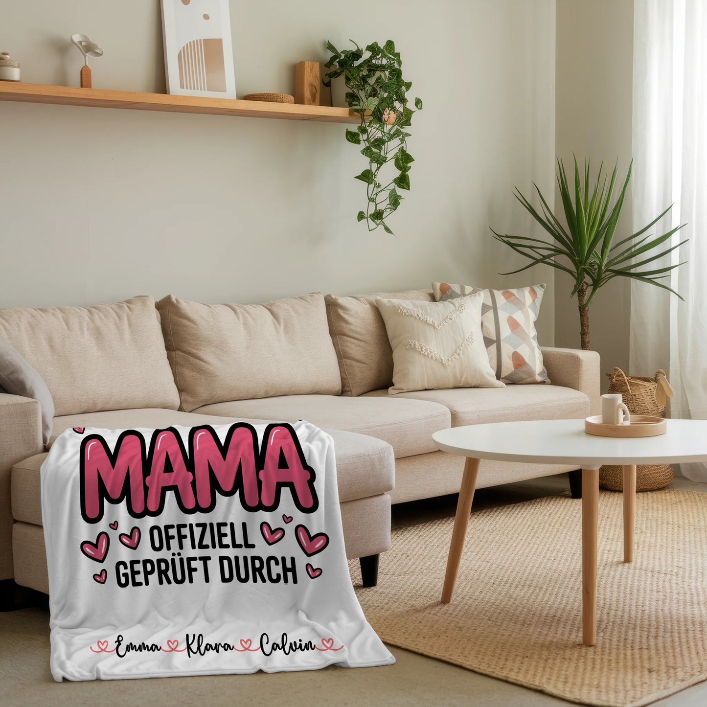 Personalisierte Decke Mutter Tochter Fotocollage für Mama Weltbeste Mama Offiziell Geprüft Durch 4