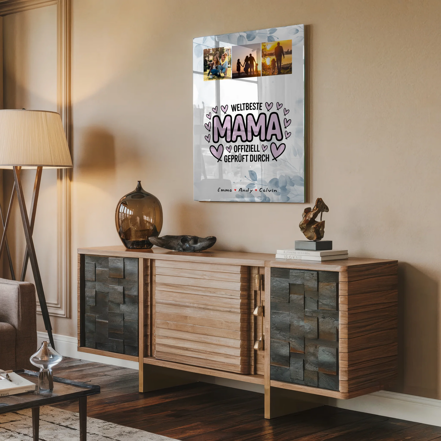 Mama Plakat Fotocollage Weltbeste Mama Personalisiertes Geschenk 2