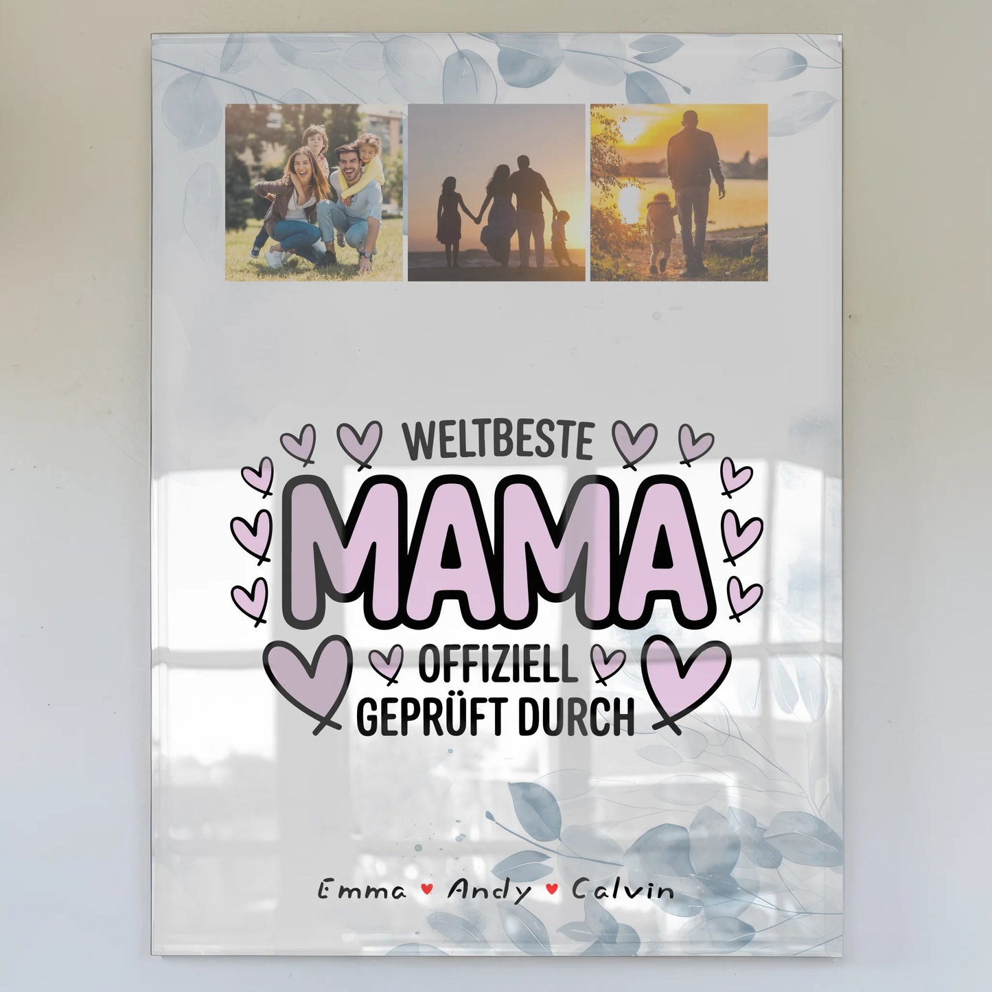 Mama Plakat Fotocollage Weltbeste Mama Personalisiertes Geschenk 1