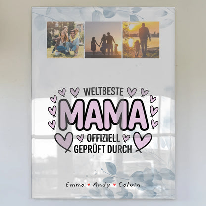 Mama Plakat Fotocollage Weltbeste Mama Personalisiertes Geschenk 1